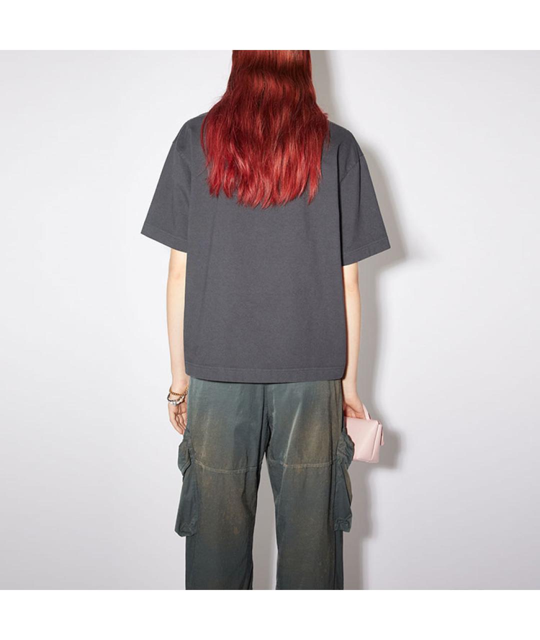 ACNE STUDIOS Черная хлопковая футболка, фото 3