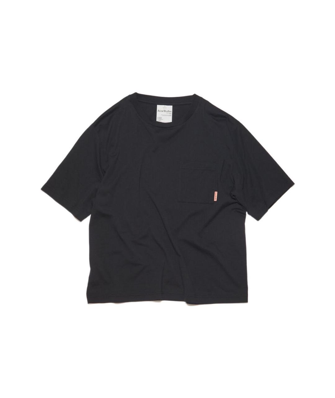 ACNE STUDIOS Черная хлопковая футболка, фото 1