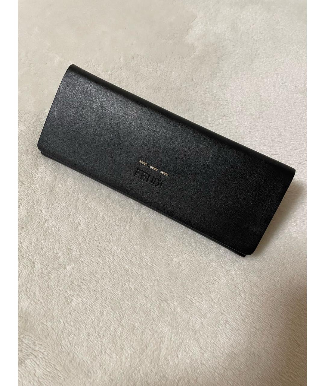 FENDI Золотые металлические солнцезащитные очки, фото 4