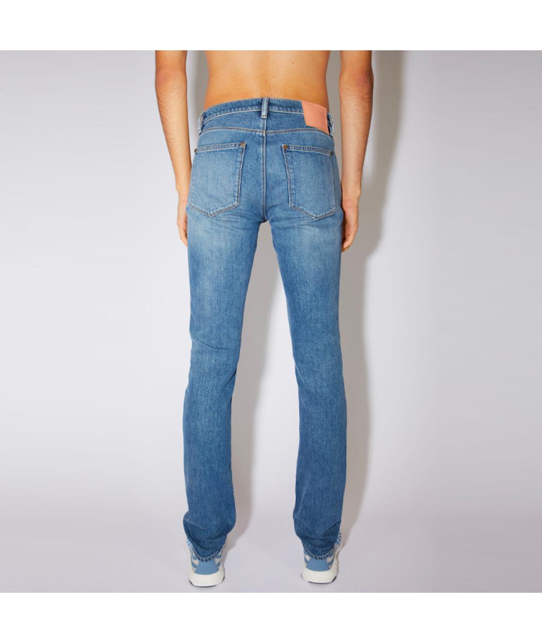 ACNE STUDIOS Синие хлопковые джинсы скинни, фото 4