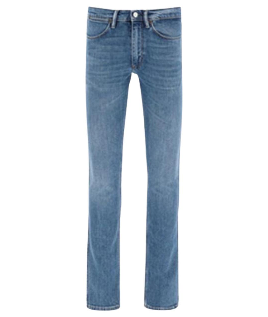 ACNE STUDIOS Синие хлопковые джинсы скинни, фото 1