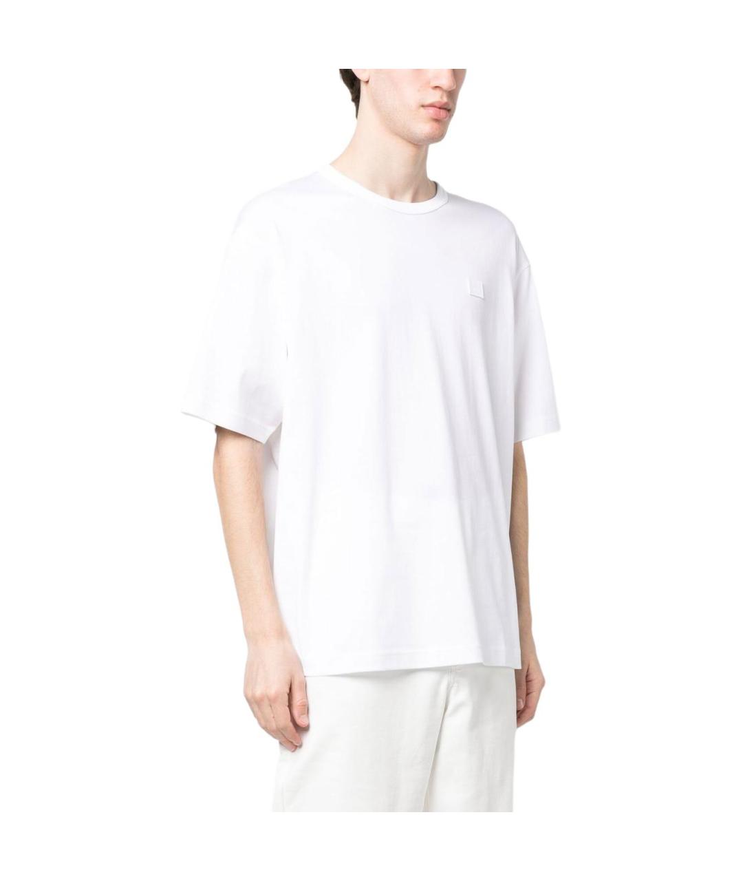 ACNE STUDIOS Белая хлопковая футболка, фото 4