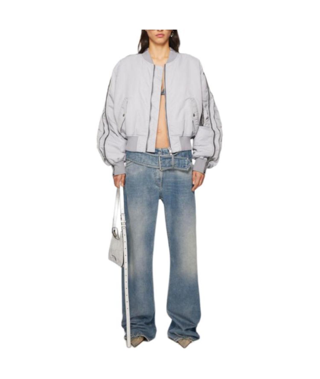 ACNE STUDIOS Синие хлопковые прямые джинсы, фото 5