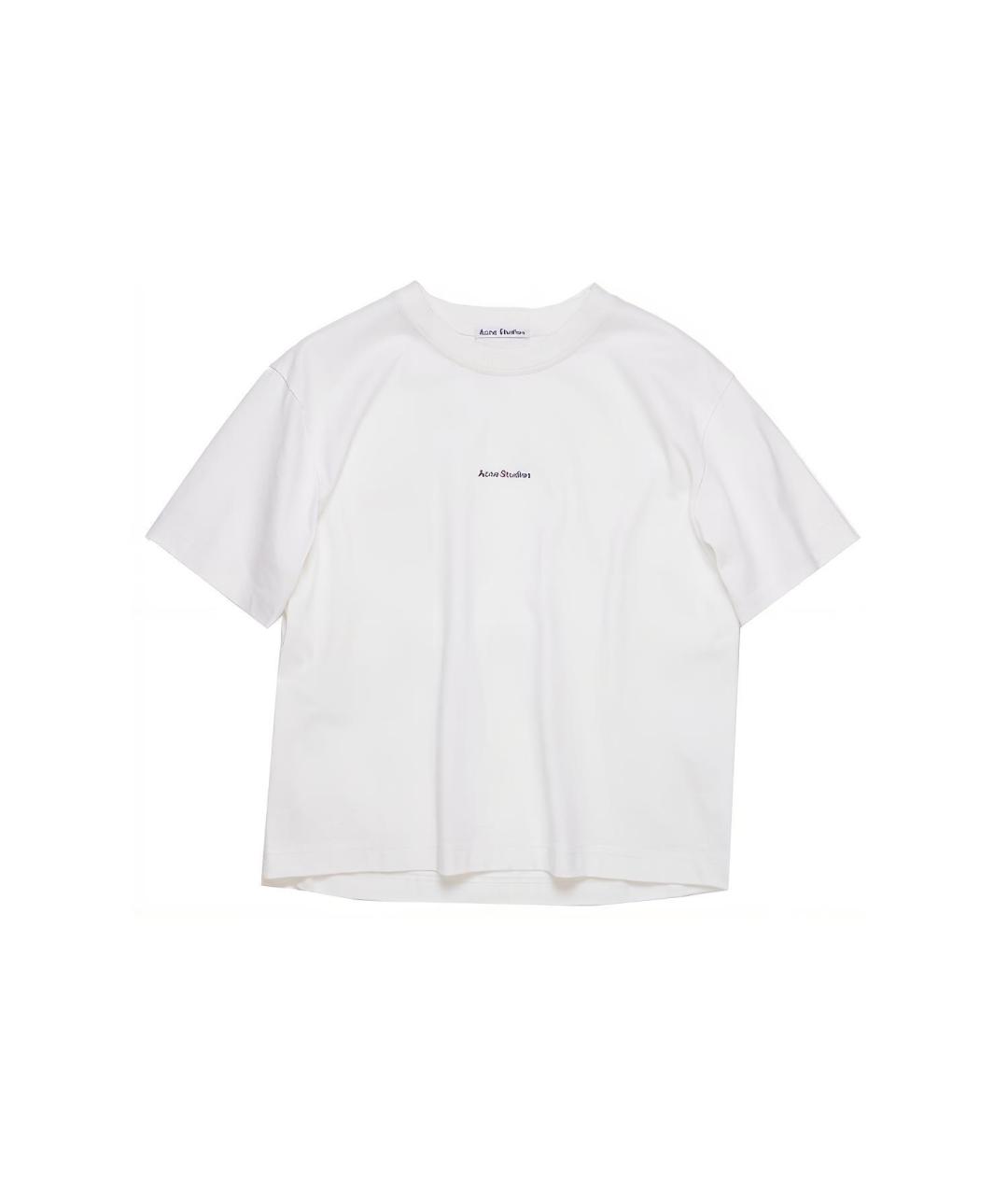 ACNE STUDIOS Белая хлопковая футболка, фото 1