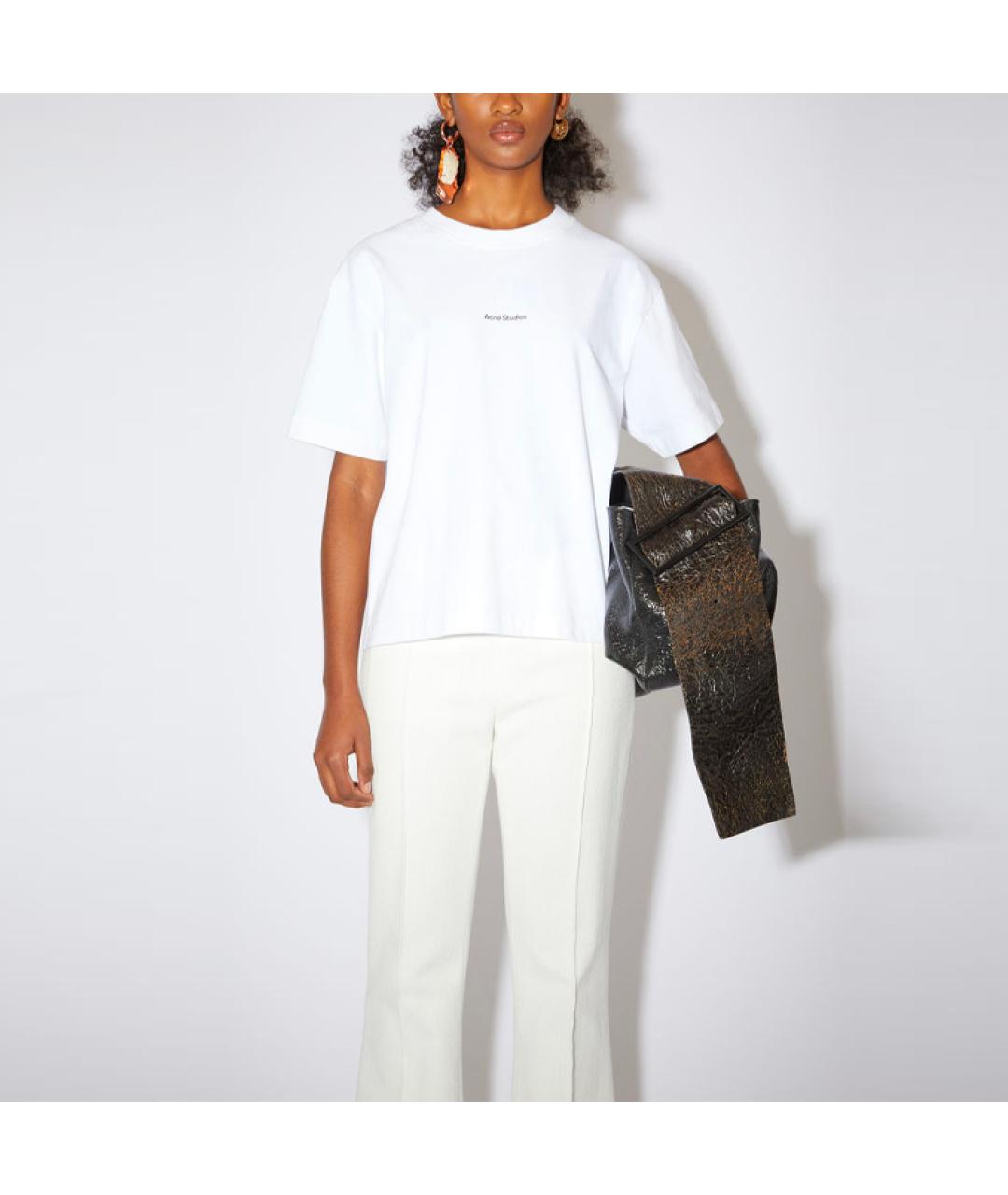 ACNE STUDIOS Белая хлопковая футболка, фото 2