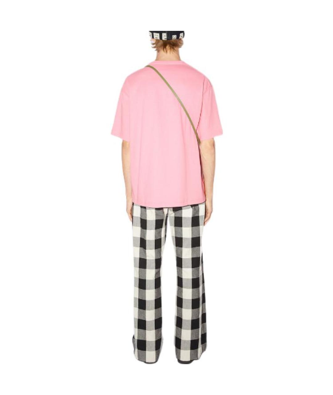 ACNE STUDIOS Розовая хлопковая футболка, фото 3