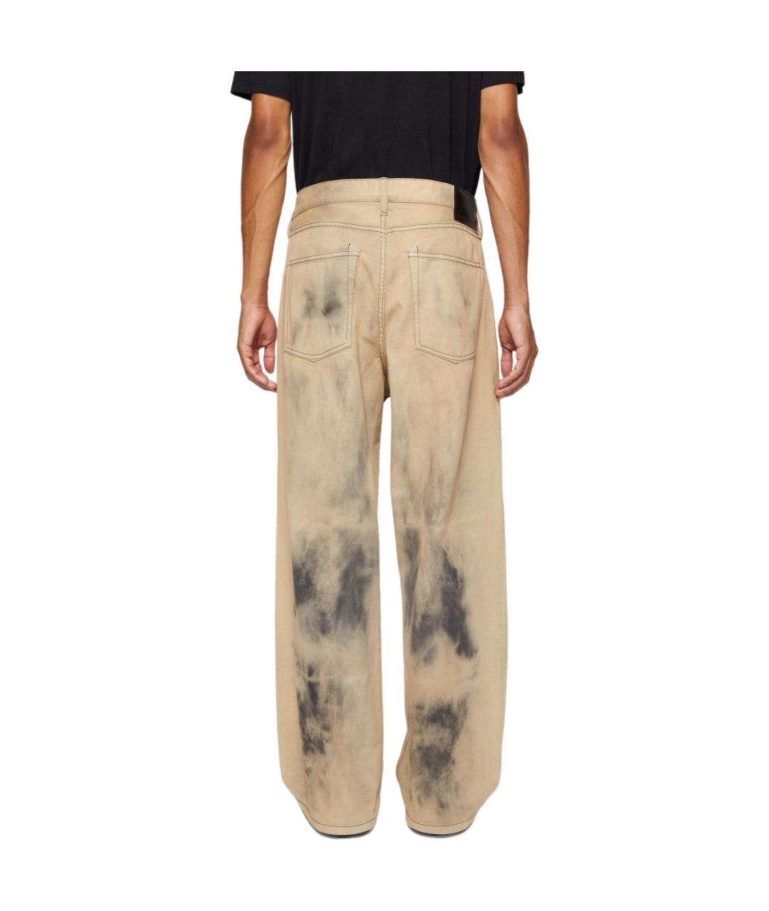 ACNE STUDIOS Бежевые хлопковые прямые джинсы, фото 3