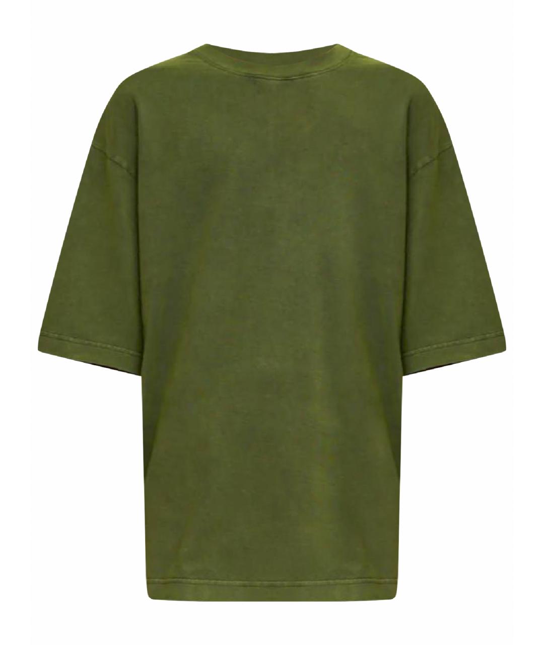 ACNE STUDIOS Зеленая хлопковая футболка, фото 1