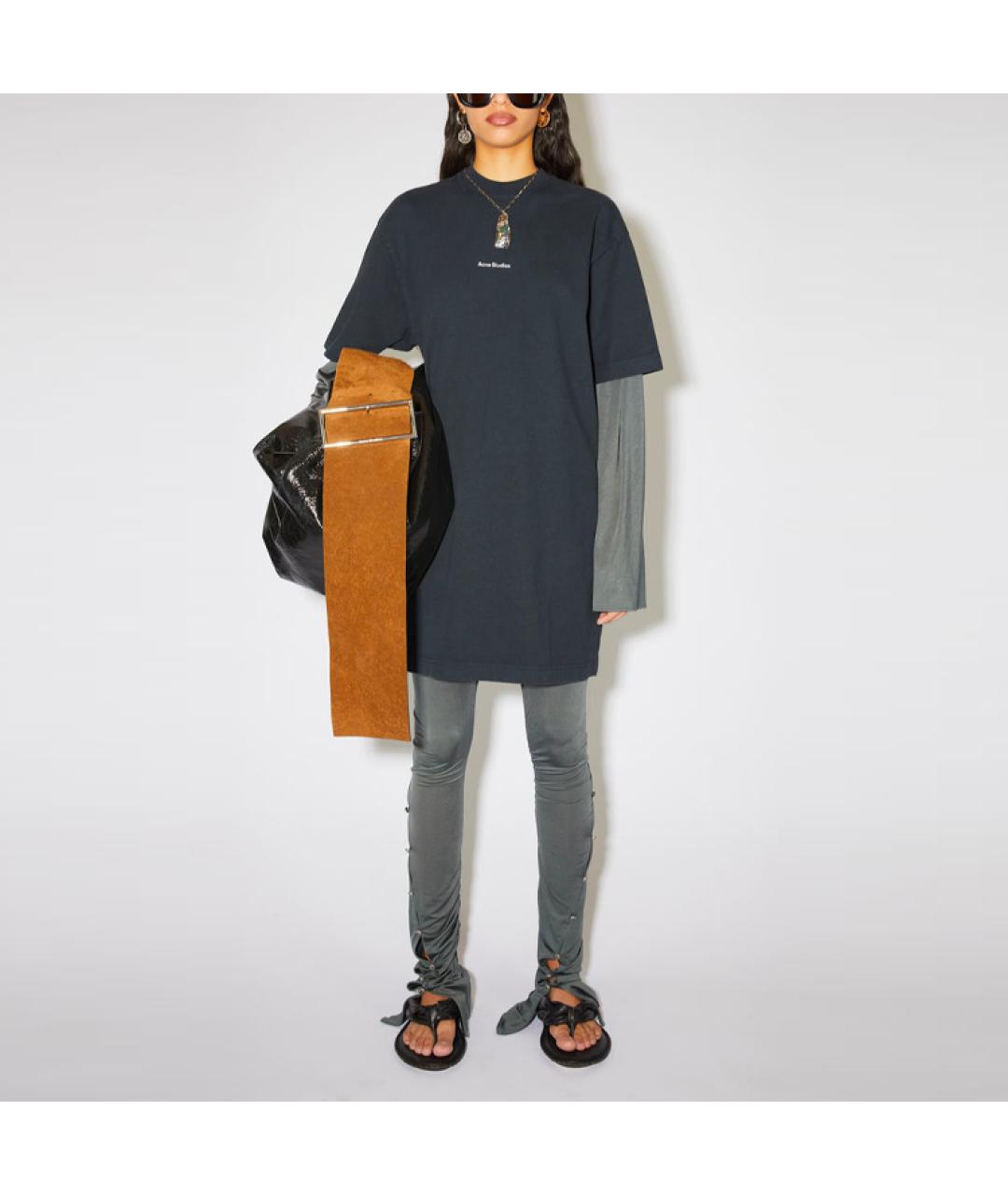ACNE STUDIOS Черная хлопковая футболка, фото 2
