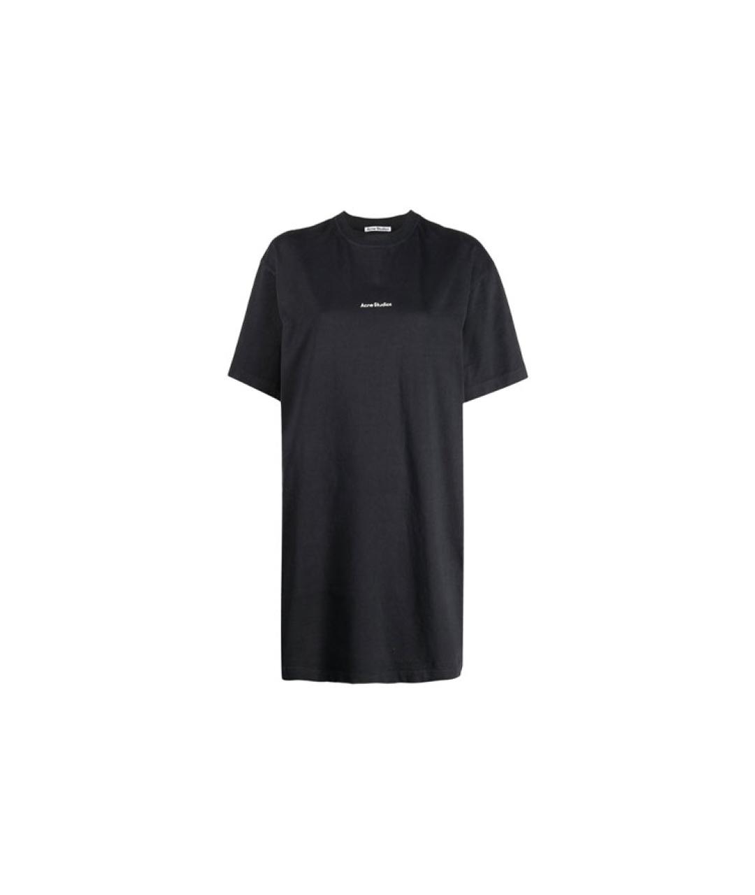 ACNE STUDIOS Черная хлопковая футболка, фото 1