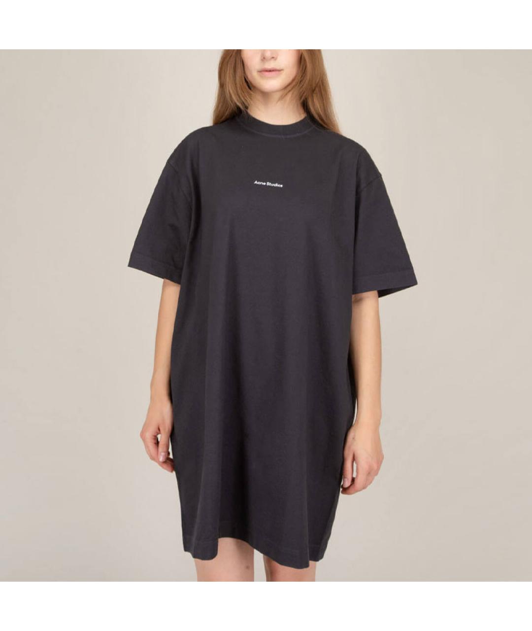 ACNE STUDIOS Черная хлопковая футболка, фото 4