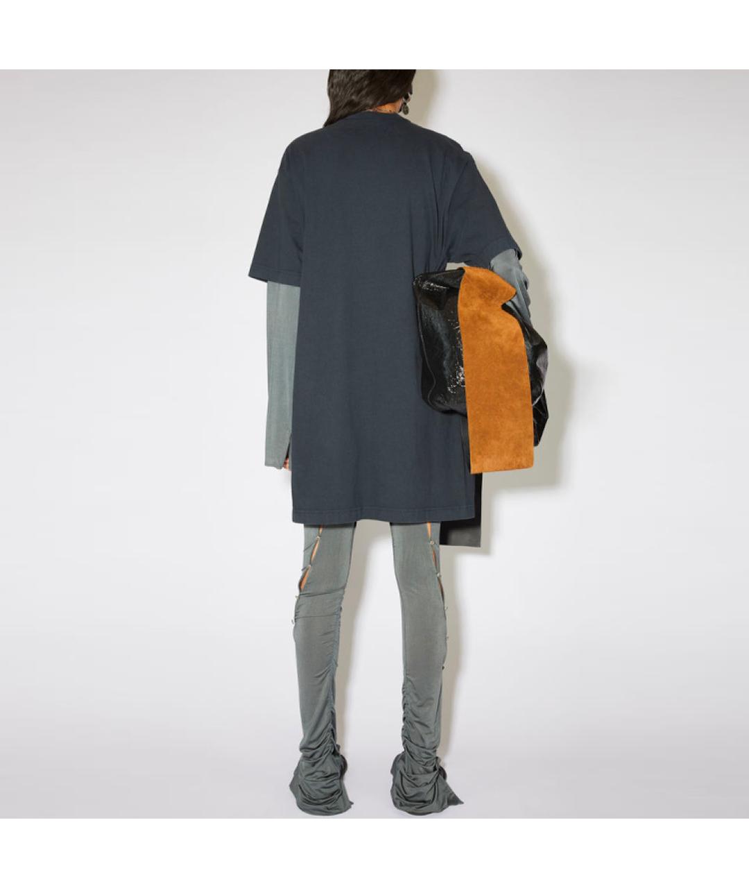 ACNE STUDIOS Черная хлопковая футболка, фото 3