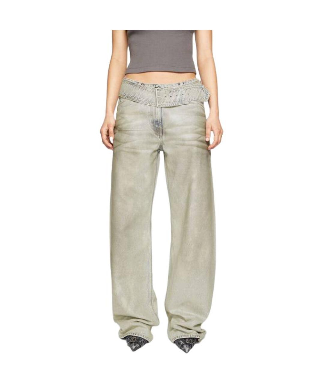 ACNE STUDIOS Бежевые хлопковые прямые джинсы, фото 2