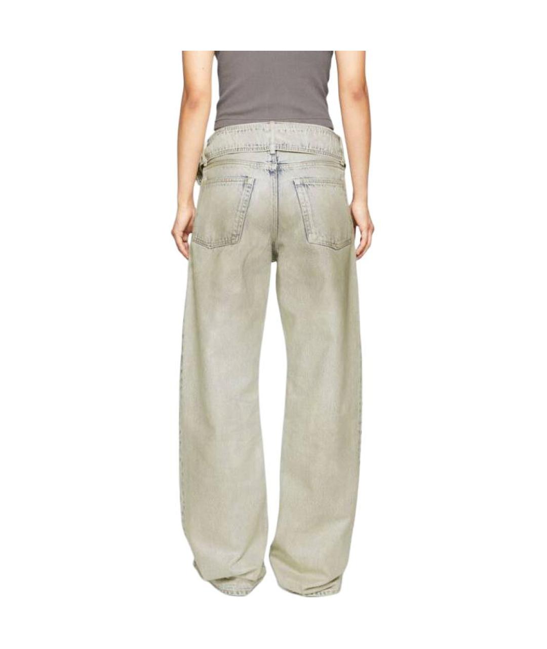 ACNE STUDIOS Бежевые хлопковые прямые джинсы, фото 3