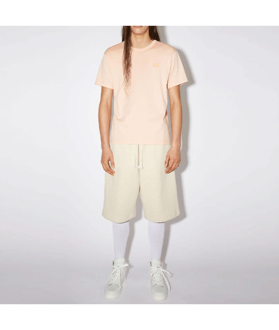 ACNE STUDIOS Розовая хлопковая футболка, фото 2