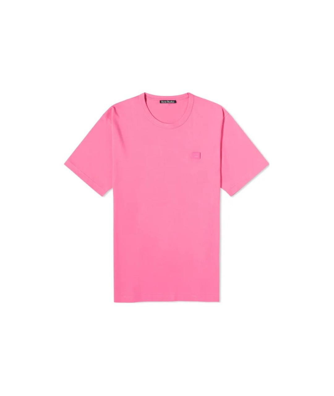 ACNE STUDIOS Розовая хлопковая футболка, фото 1