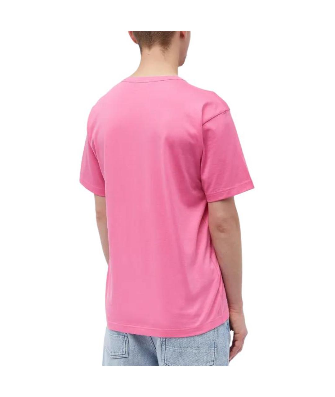 ACNE STUDIOS Розовая хлопковая футболка, фото 3