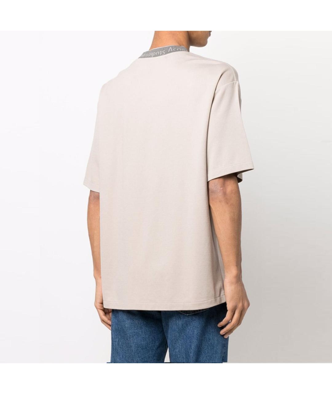 ACNE STUDIOS Серая хлопковая футболка, фото 3