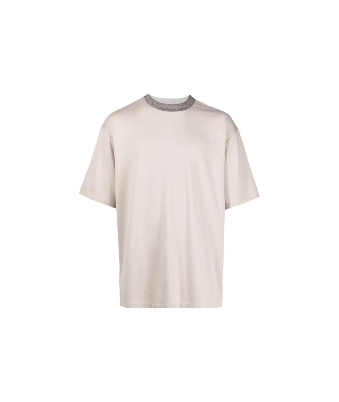 ACNE STUDIOS Серая хлопковая футболка, фото 1