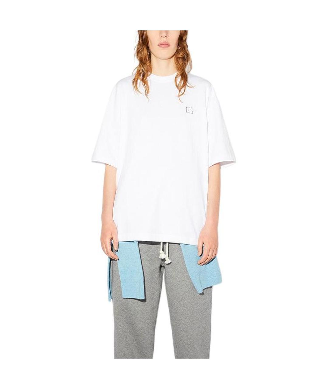 ACNE STUDIOS Белая хлопковая футболка, фото 5