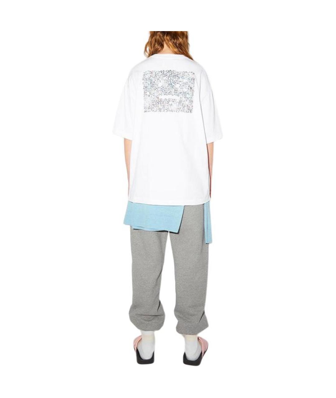 ACNE STUDIOS Белая хлопковая футболка, фото 4