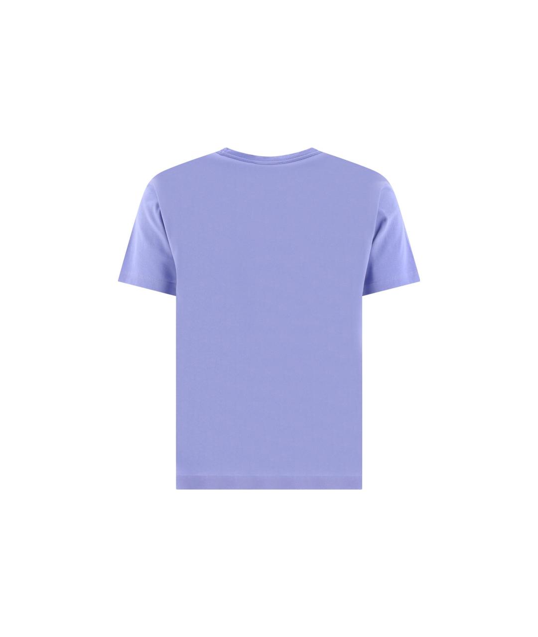 ACNE STUDIOS Фиолетовая хлопковая футболка, фото 2