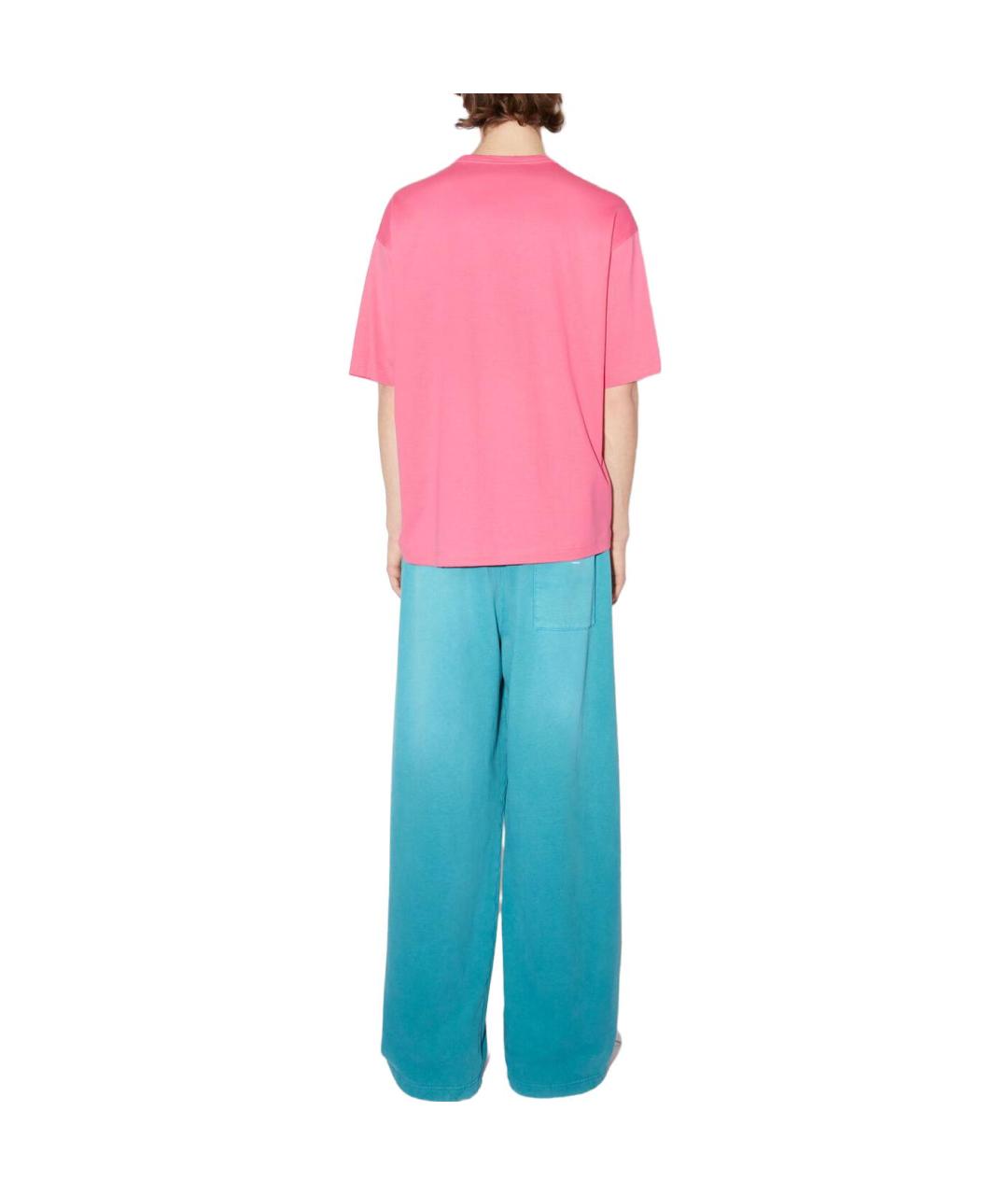 ACNE STUDIOS Розовая хлопковая футболка, фото 4