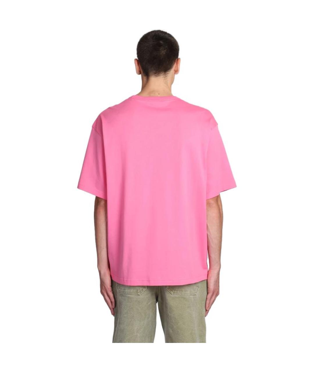 ACNE STUDIOS Розовая хлопковая футболка, фото 5