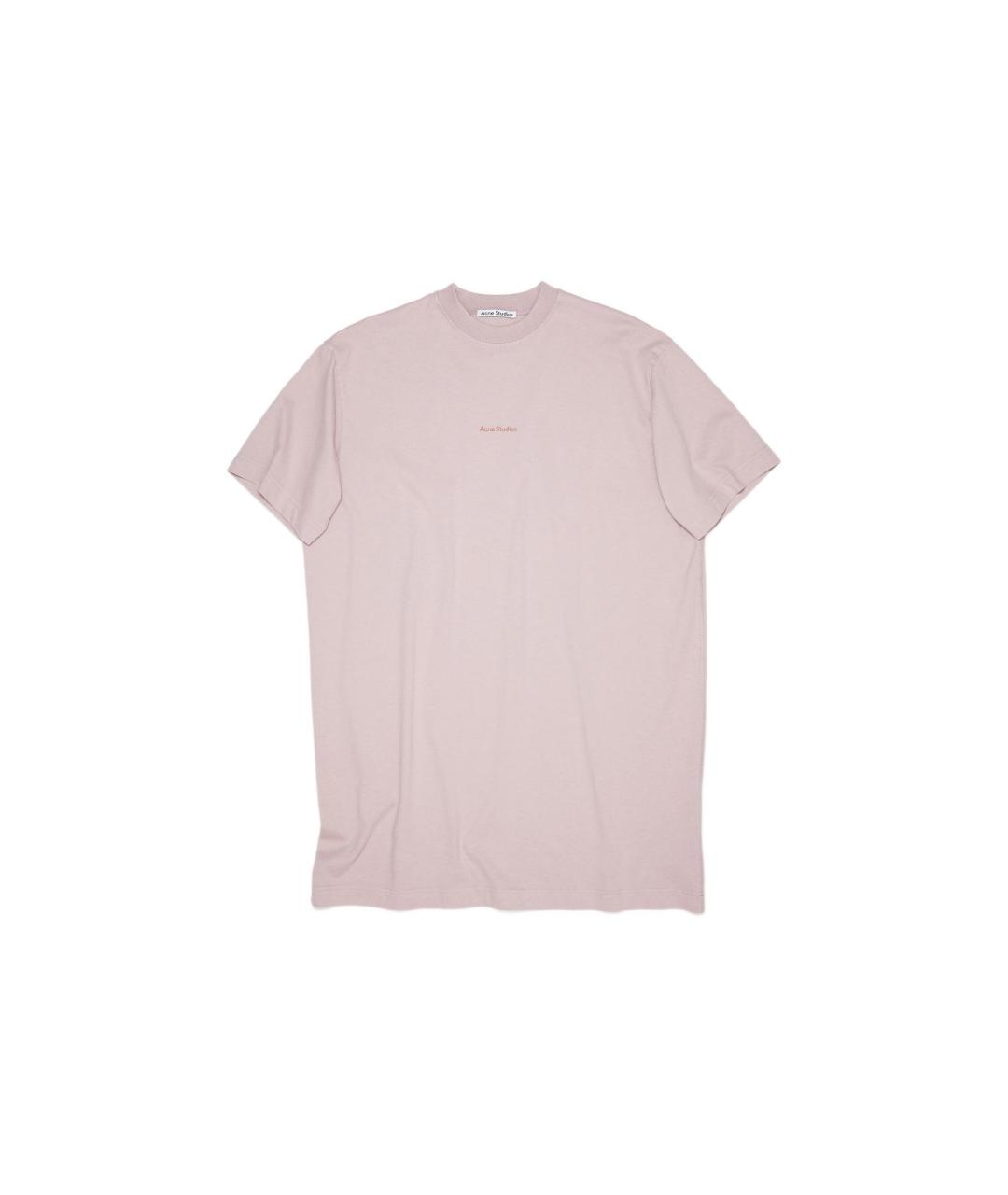 ACNE STUDIOS Розовая хлопковая футболка, фото 1