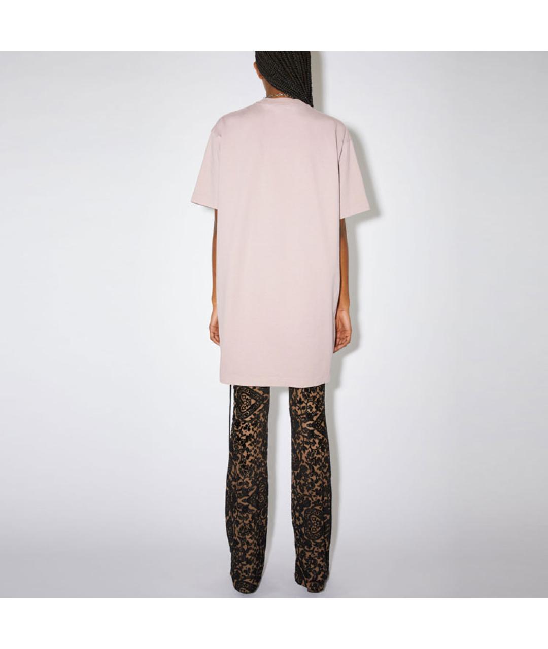 ACNE STUDIOS Розовая хлопковая футболка, фото 3