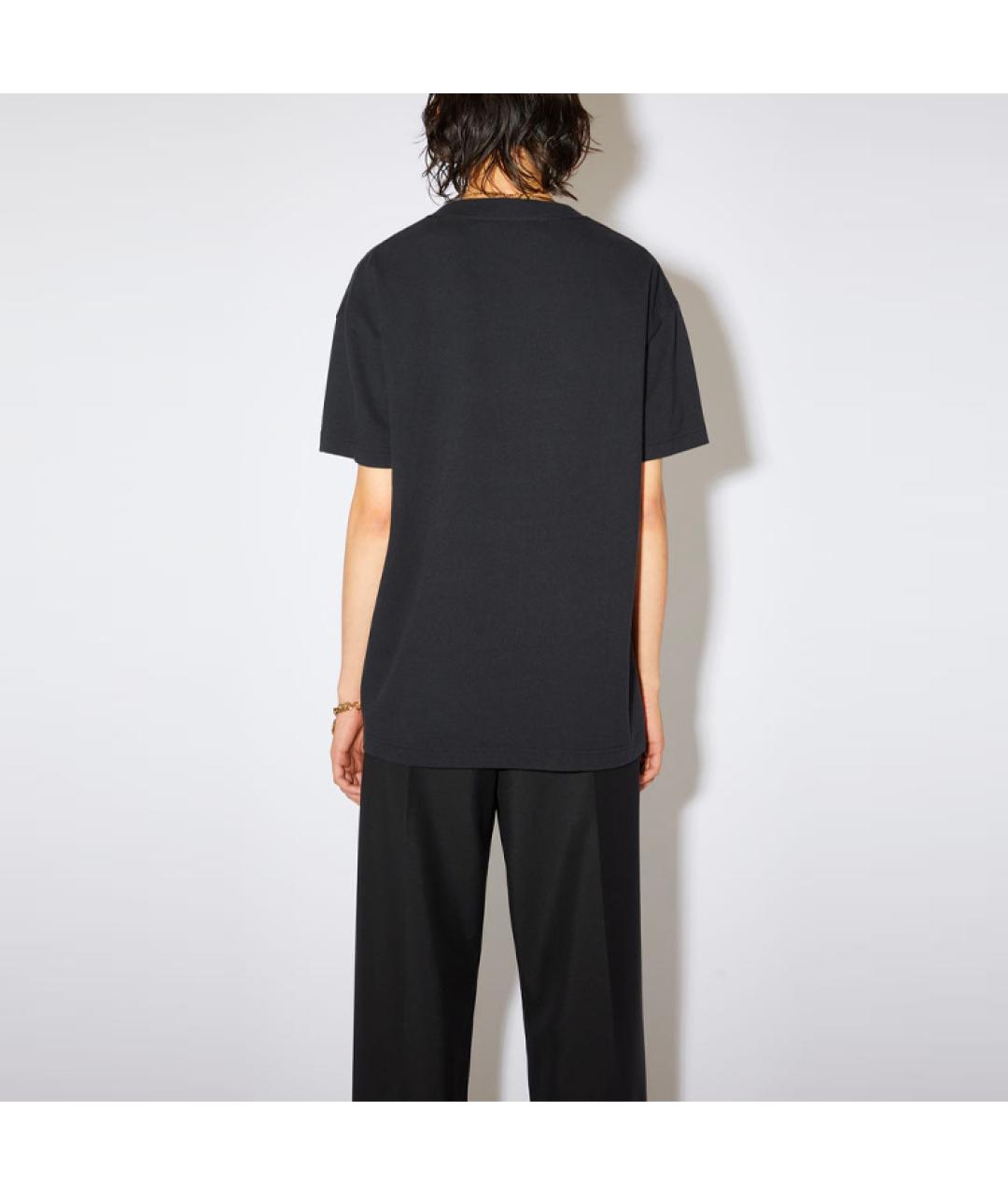 ACNE STUDIOS Черная хлопковая футболка, фото 3