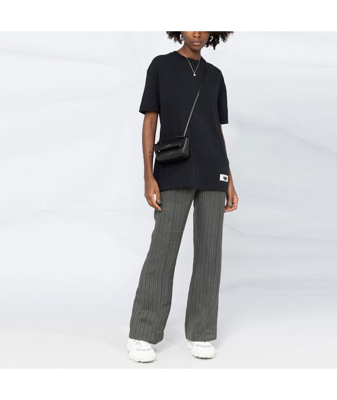 ACNE STUDIOS Черная хлопковая футболка, фото 4
