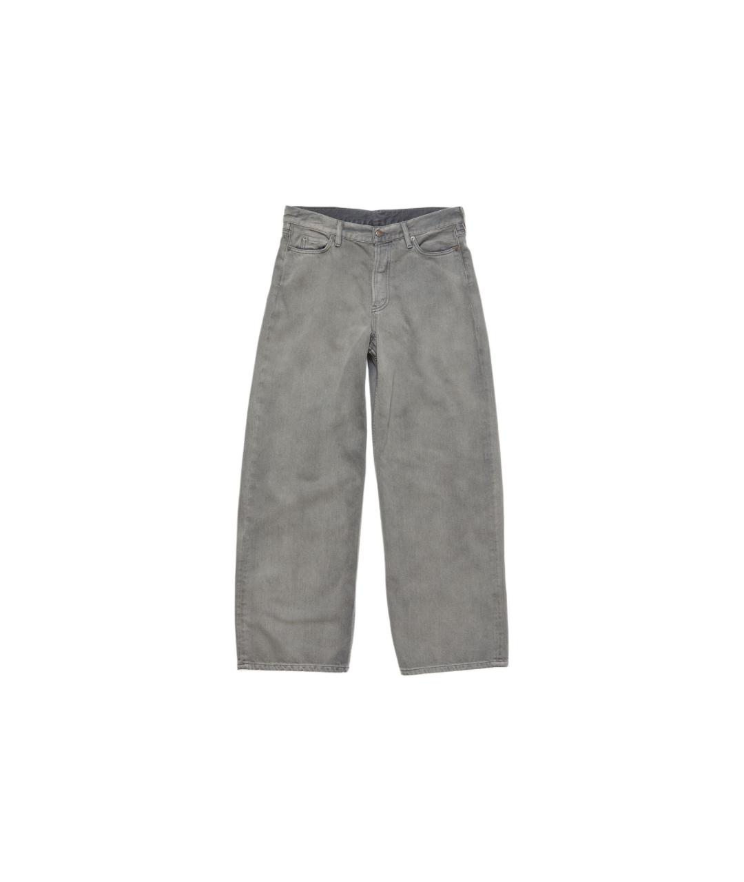 ACNE STUDIOS Антрацитовые хлопковые прямые джинсы, фото 1