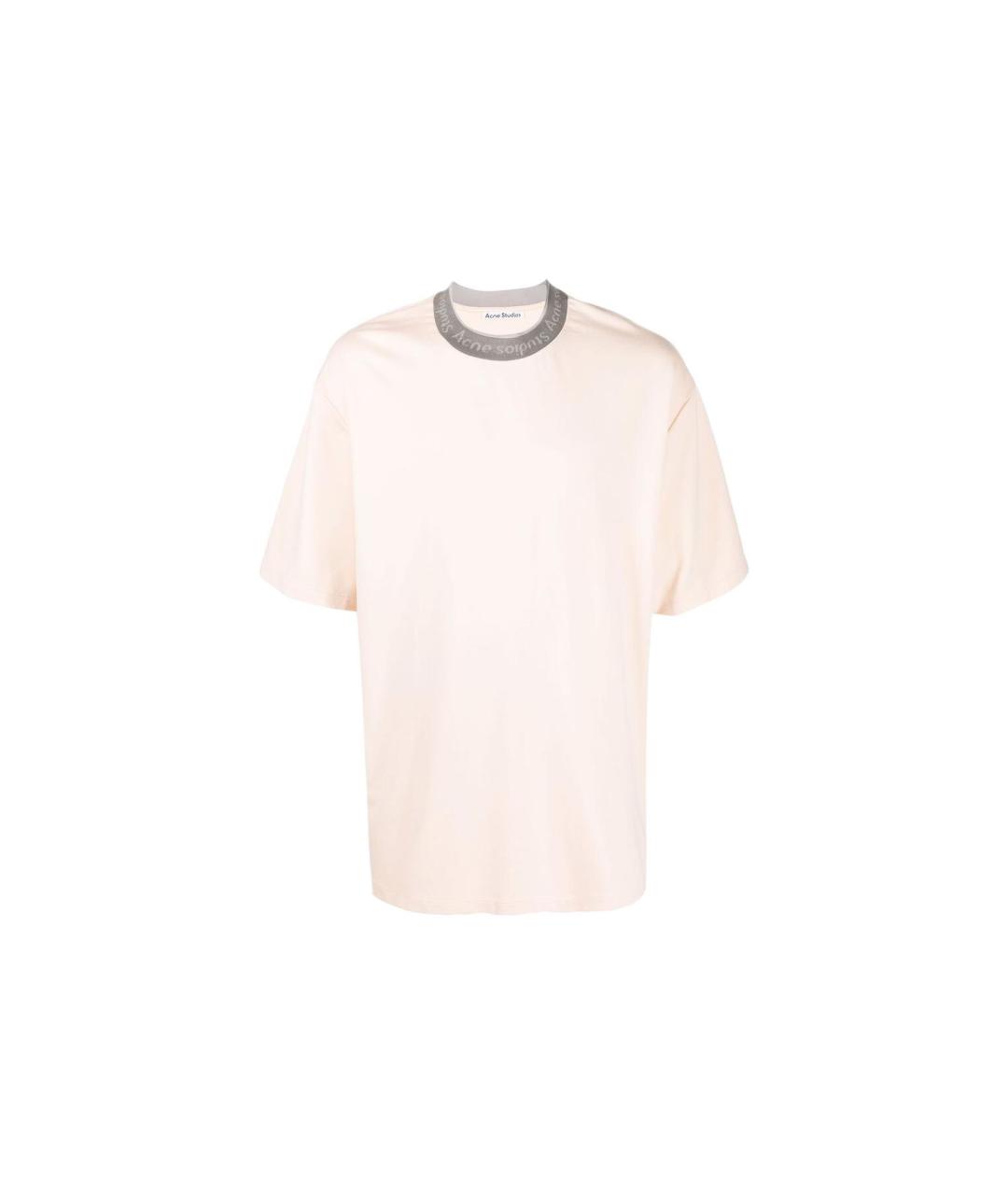 ACNE STUDIOS Бежевая хлопковая футболка, фото 1