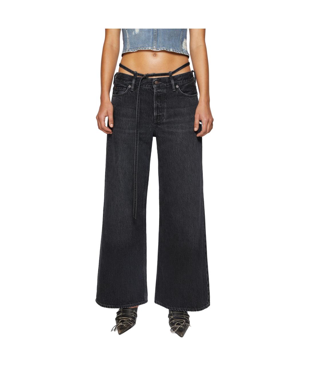 ACNE STUDIOS Черные хлопковые прямые джинсы, фото 2