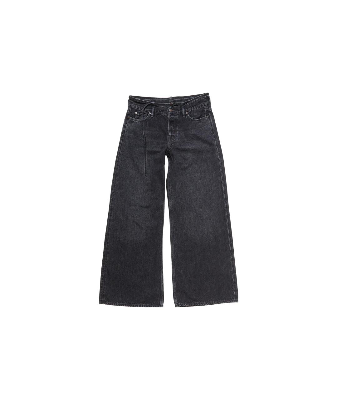 ACNE STUDIOS Черные хлопковые прямые джинсы, фото 1