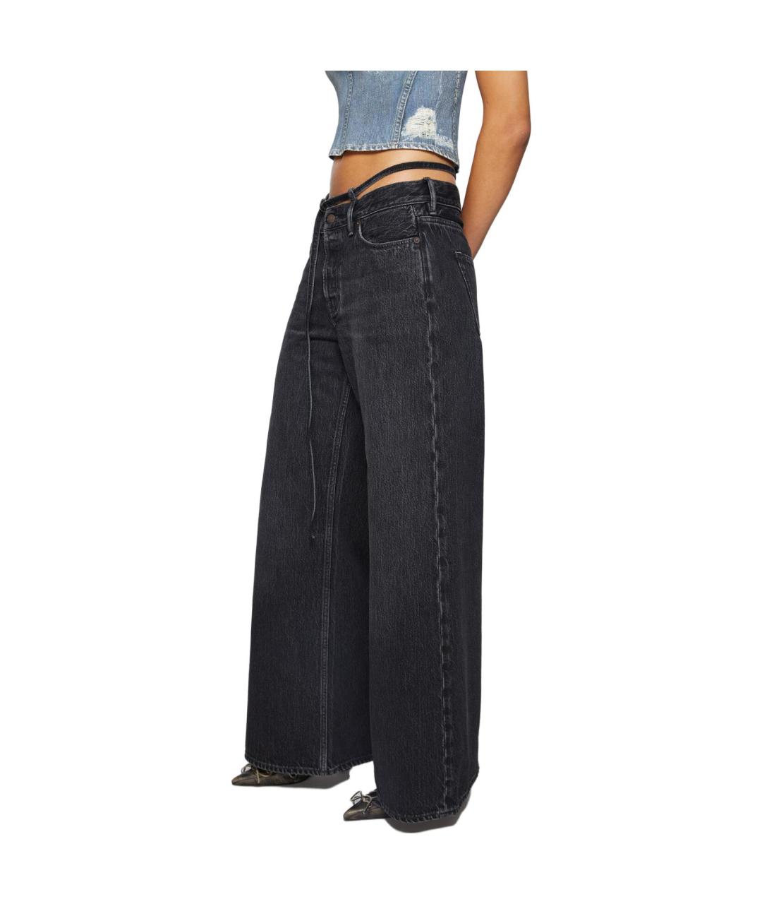 ACNE STUDIOS Черные хлопковые прямые джинсы, фото 4