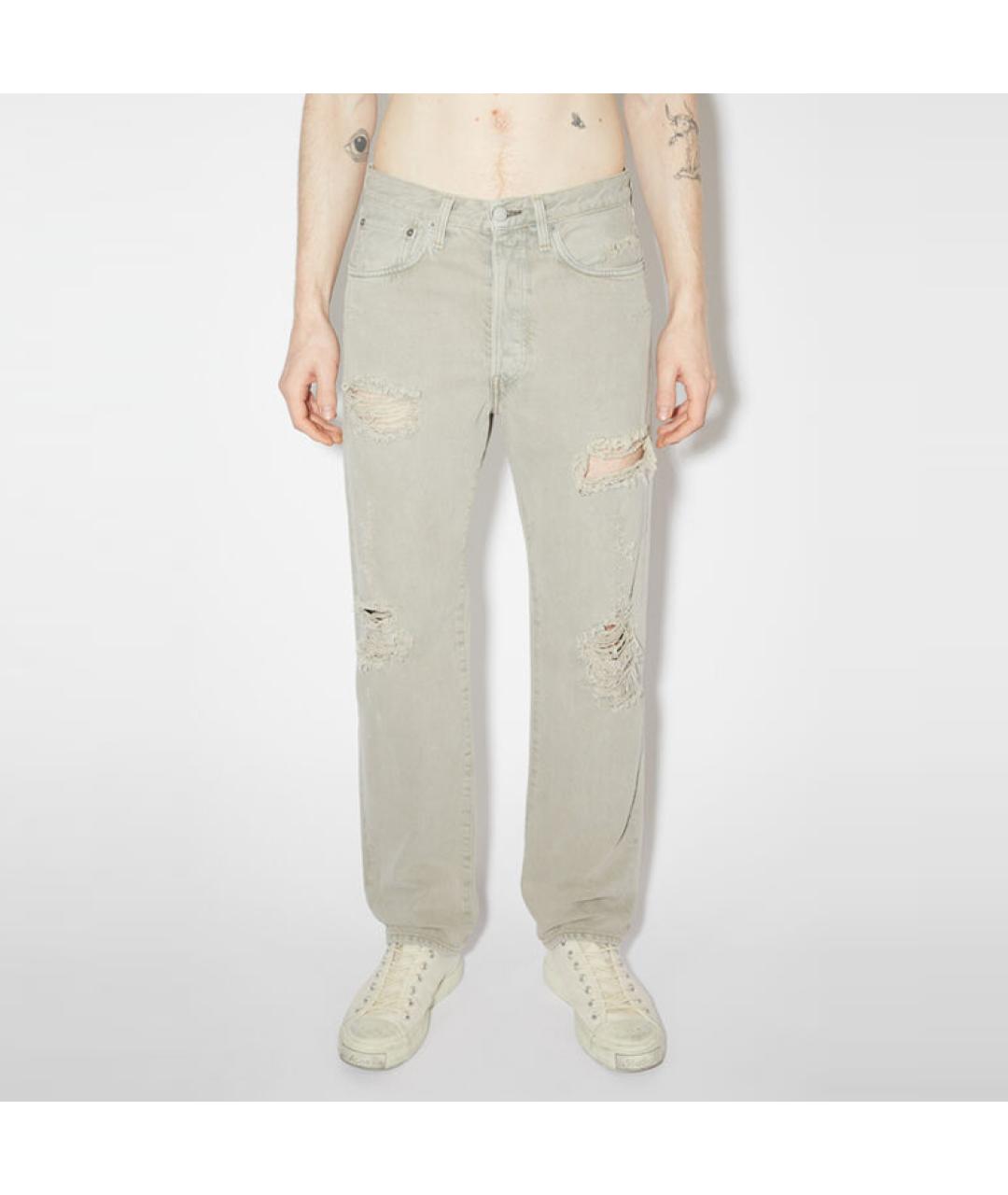 ACNE STUDIOS Серые прямые джинсы, фото 2