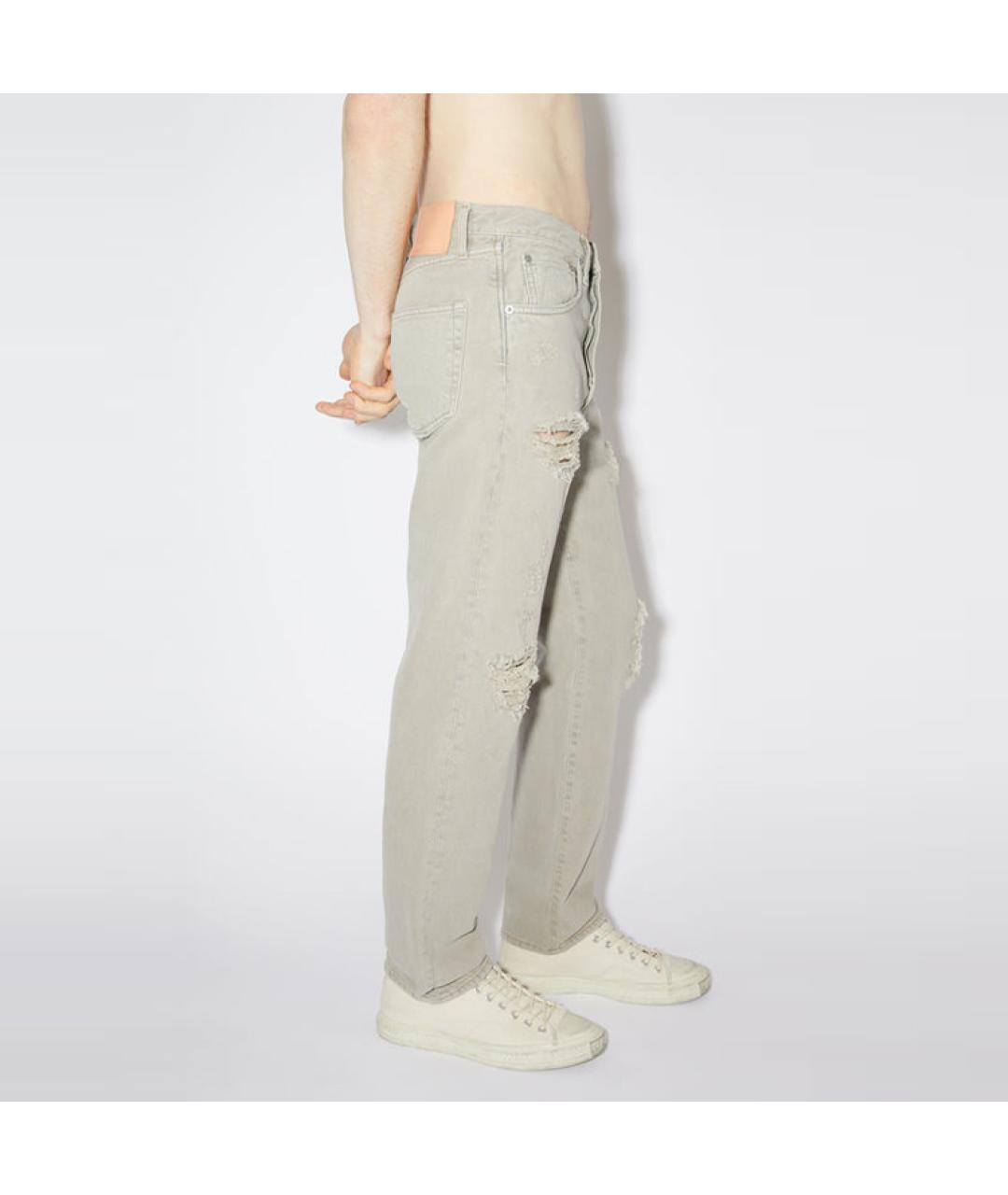 ACNE STUDIOS Серые прямые джинсы, фото 4