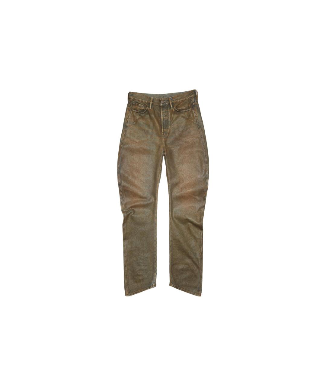 ACNE STUDIOS Бежевые хлопковые прямые джинсы, фото 1