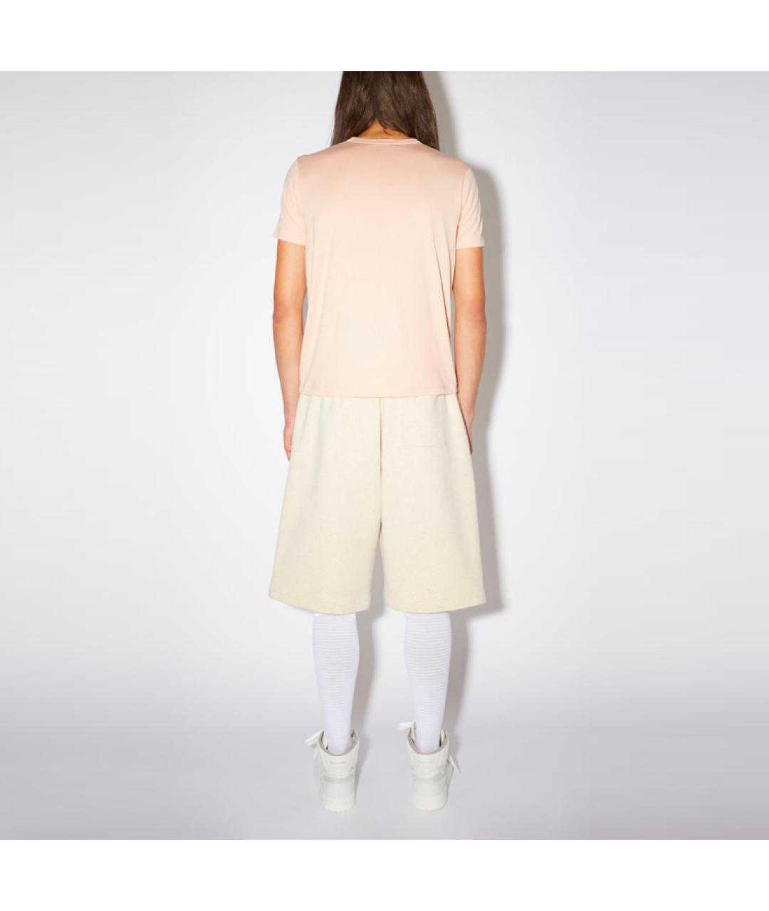 ACNE STUDIOS Розовая хлопковая футболка, фото 3