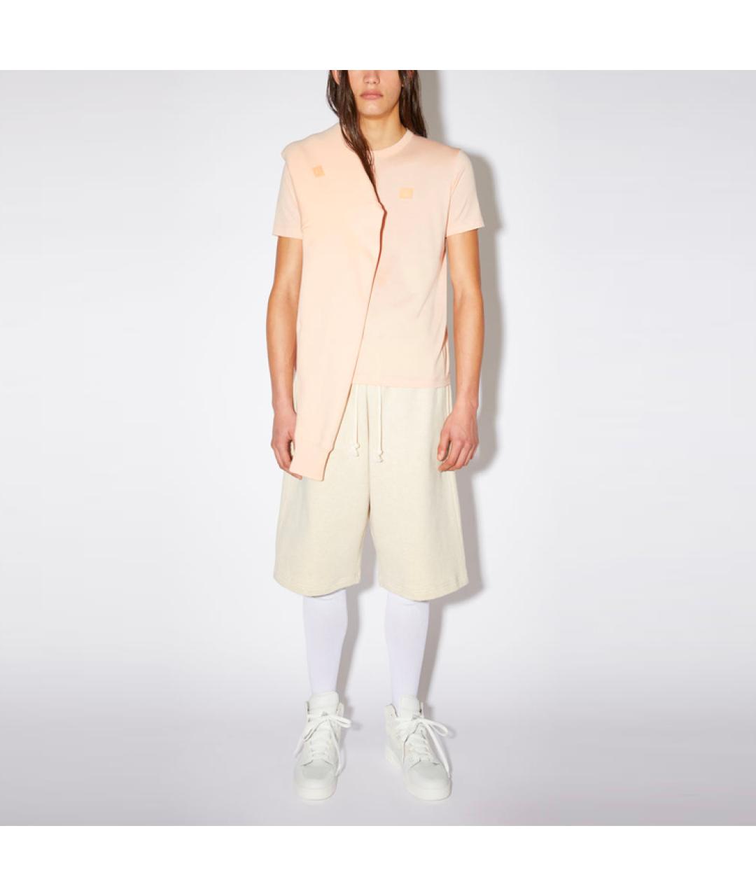 ACNE STUDIOS Розовая хлопковая футболка, фото 2