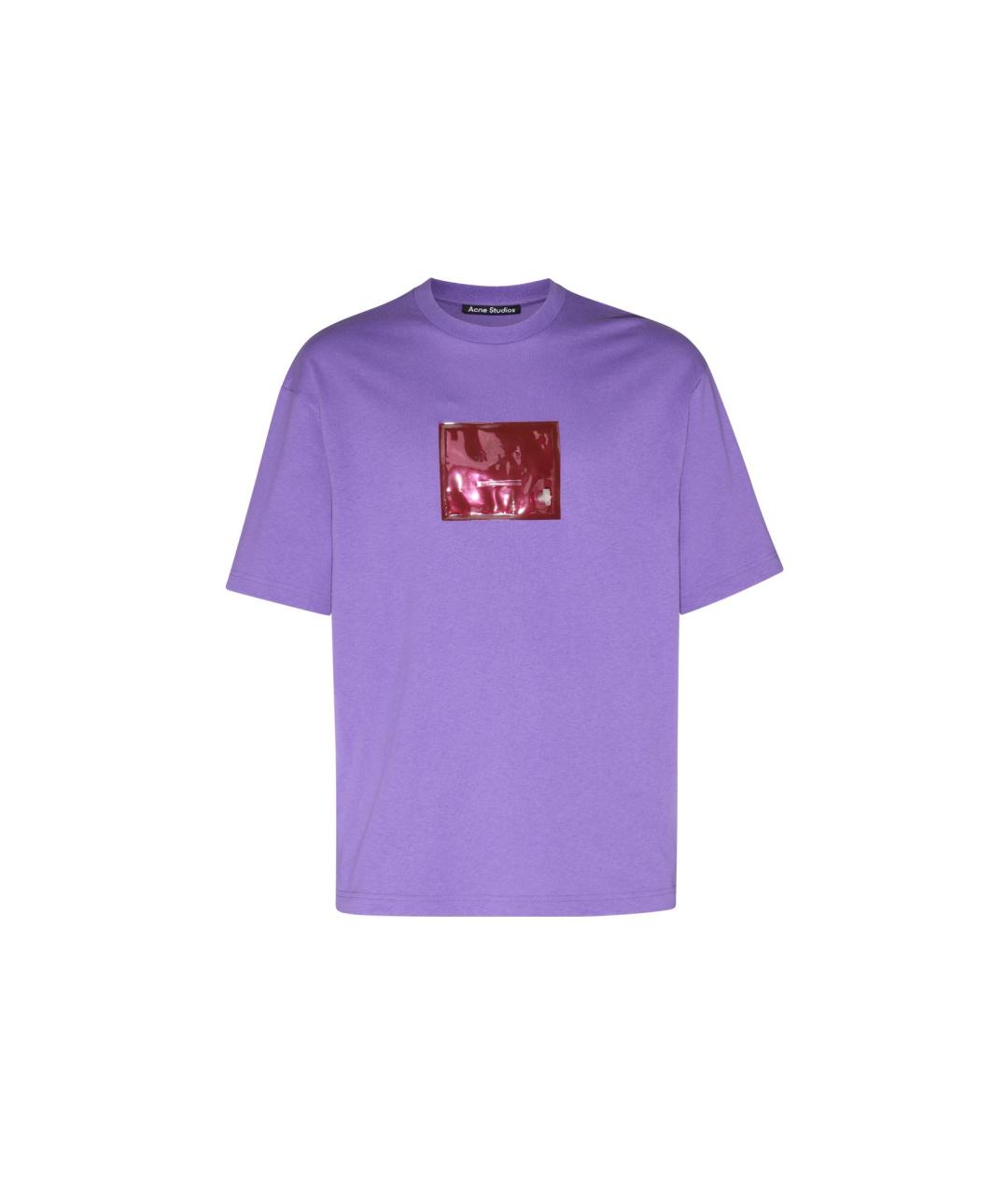 ACNE STUDIOS Фиолетовая хлопковая футболка, фото 1