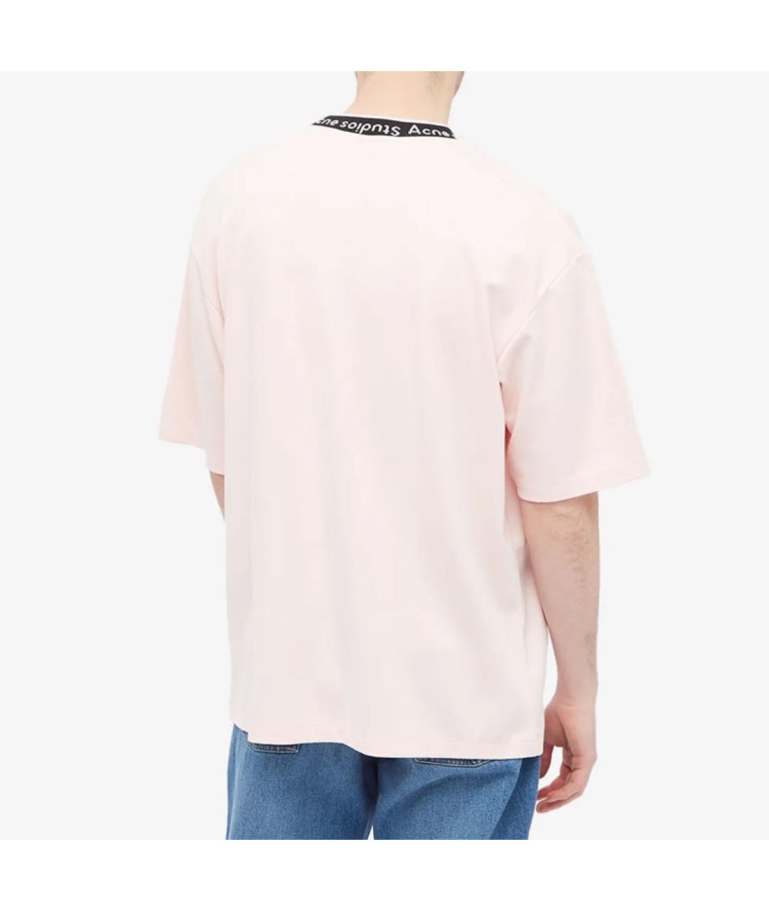 ACNE STUDIOS Розовая хлопковая футболка, фото 3