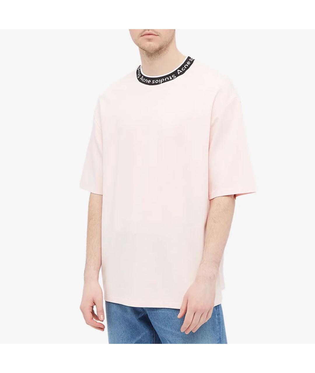 ACNE STUDIOS Розовая хлопковая футболка, фото 2