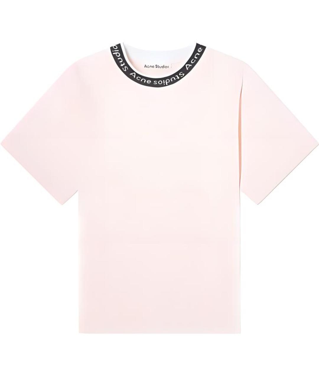 ACNE STUDIOS Розовая хлопковая футболка, фото 1