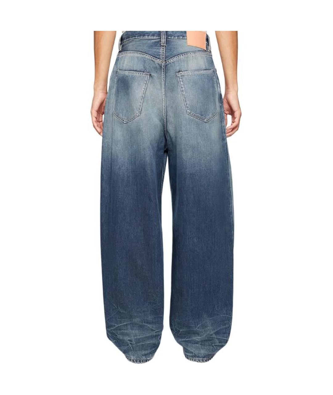 ACNE STUDIOS Синие хлопковые прямые джинсы, фото 3