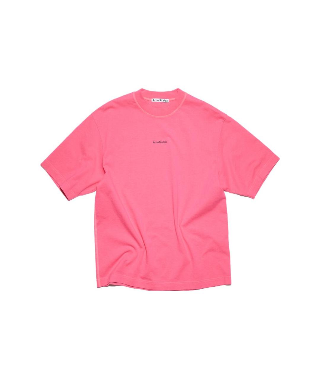 ACNE STUDIOS Розовая хлопковая футболка, фото 1