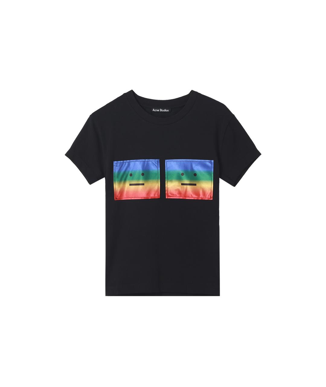 ACNE STUDIOS Черная хлопковая футболка, фото 1