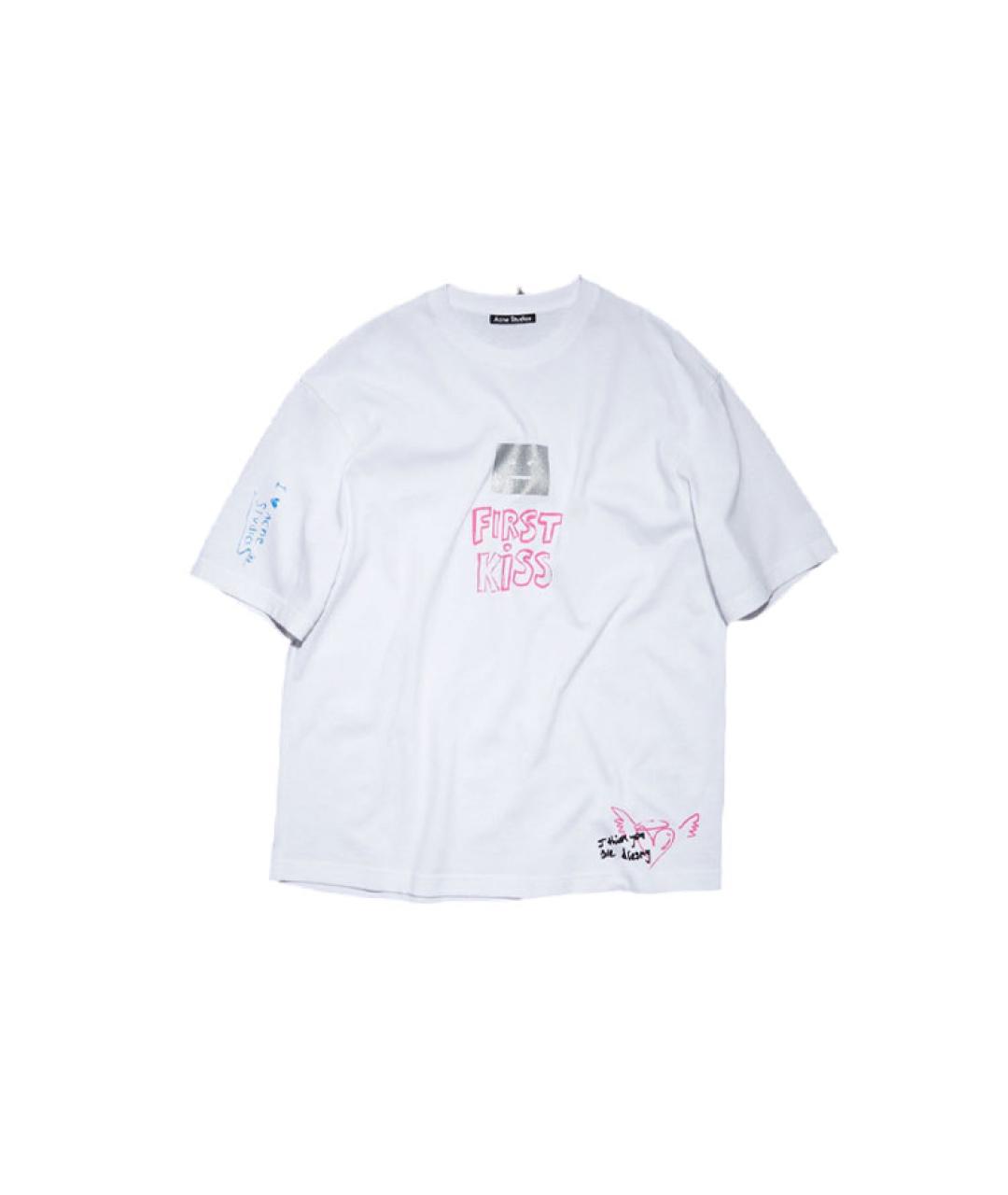 ACNE STUDIOS Белая хлопковая футболка, фото 1